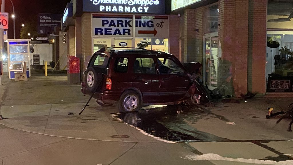 79-year-old woman killed in east Edmonton after vehicle crashes into building