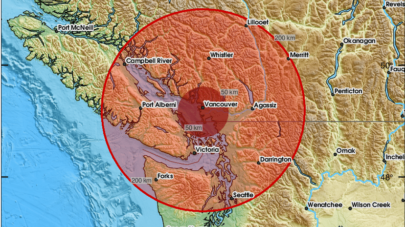 Largest earthquake in vancouver history