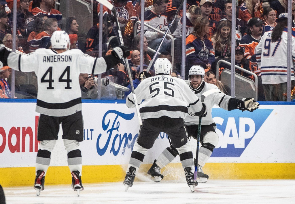 Kopitar's OT winner lifts Kings to 5-4 win over Oilers, even series at 1-1