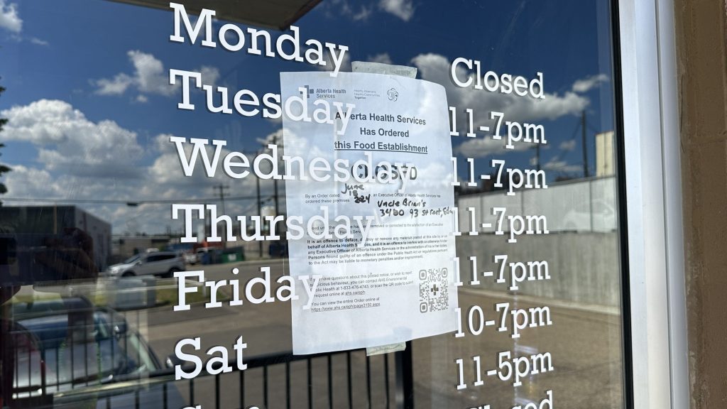 AHS shuts down 3 Edmonton food establishments after inspections