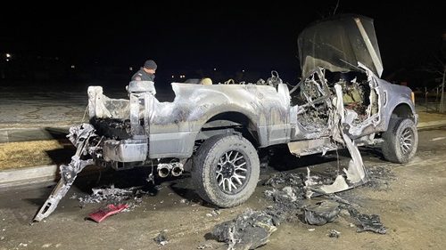 Burned-out truck linked to Westmount drive-by shooting: Edmonton police