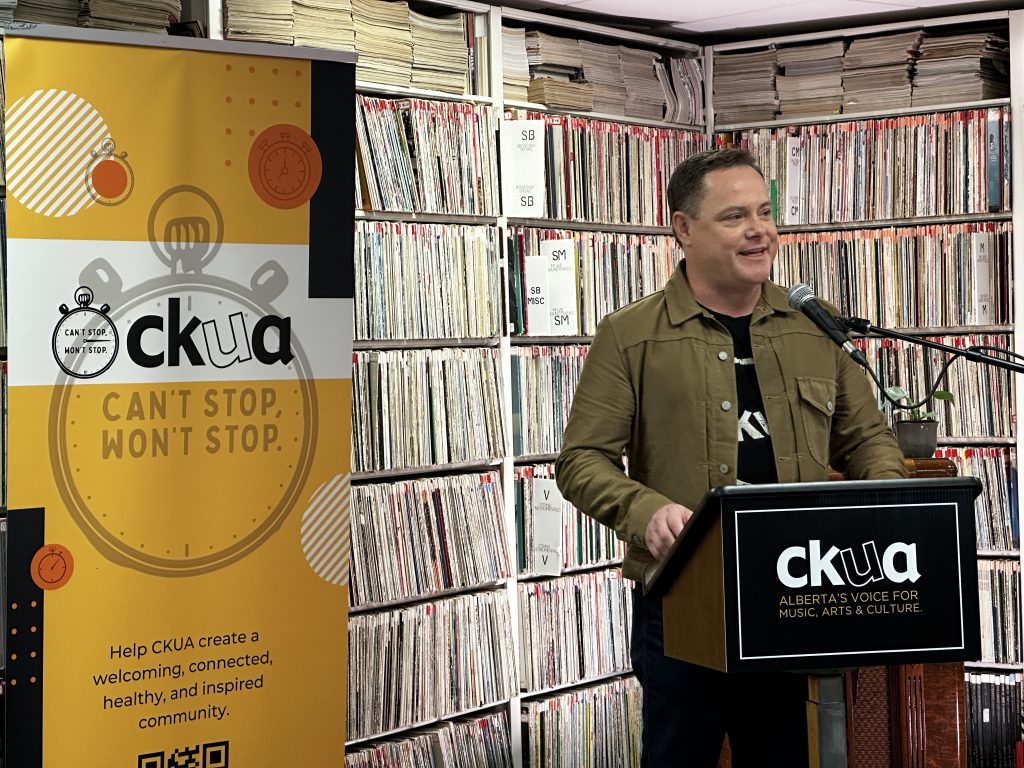 Marc Carnes CEO of CKUA speaking about funding for CKUA