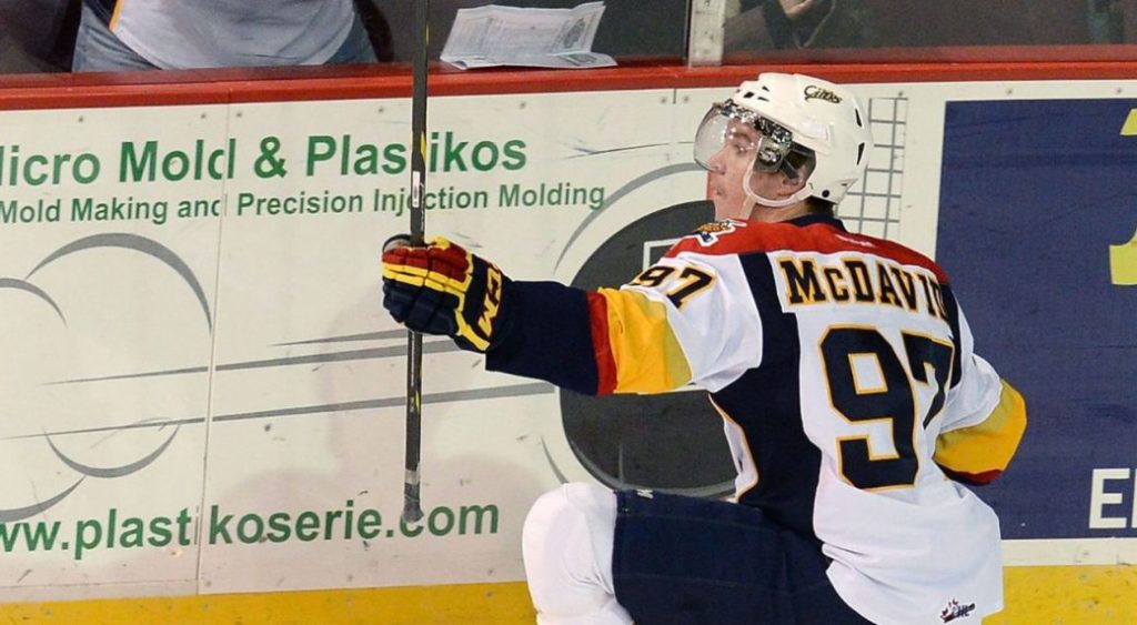 Connor McDavid with the Erie Otters