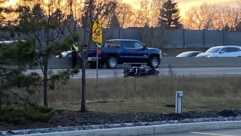 Motorcyclist, 21, in hospital after crashing into pickup truck on Gateway Boulevard