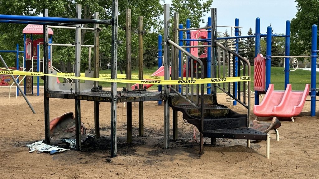 No injuries in playground fire near 2 northeast Edmonton schools