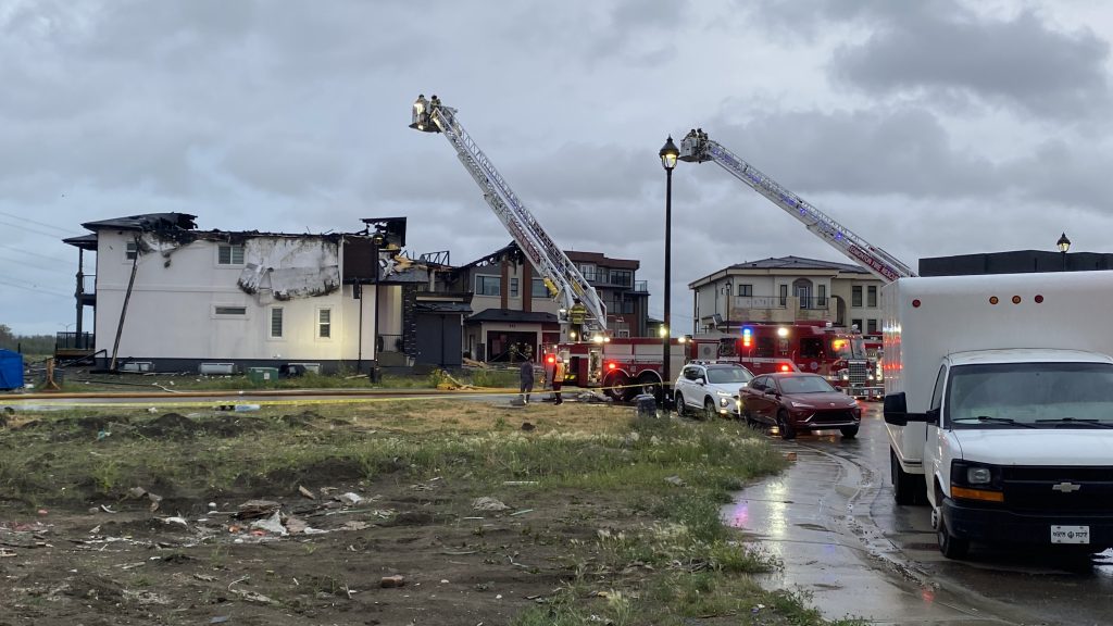 4 houses burn in northeast Edmonton, no injuries reported