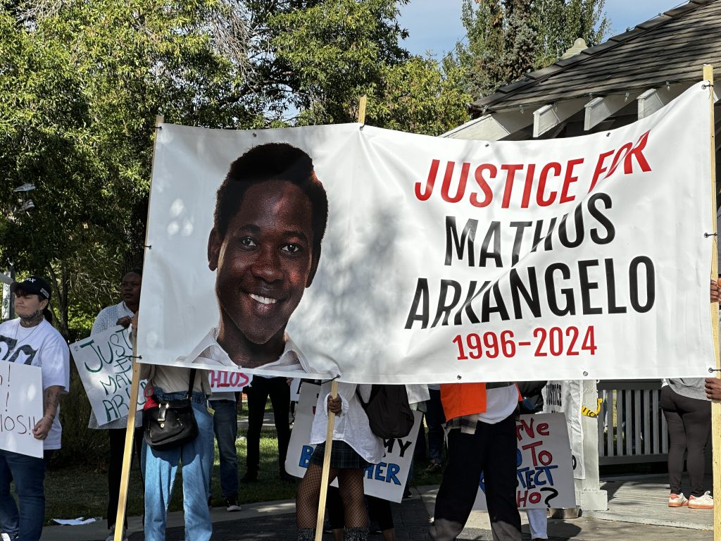 Protest in Edmonton demanding justice for Mathios Arkangelo