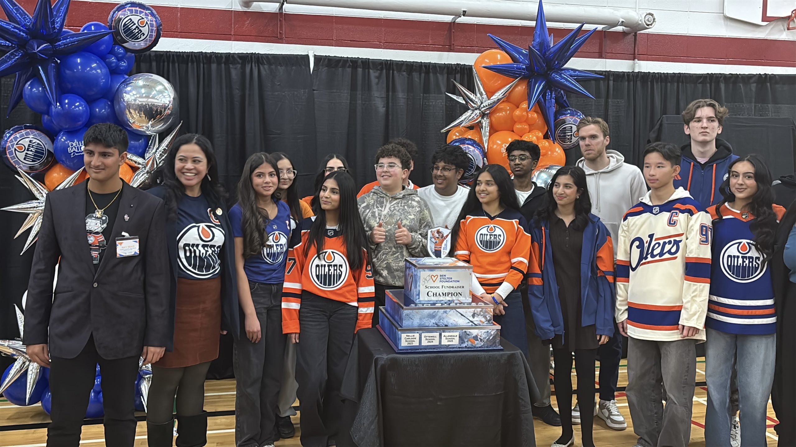 South Edmonton school gets visit from Connor McDavid after Ben Stelter Foundation fundraiser