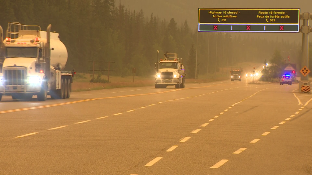Highway 16 through Jasper opens for commercial vehicles Wednesday