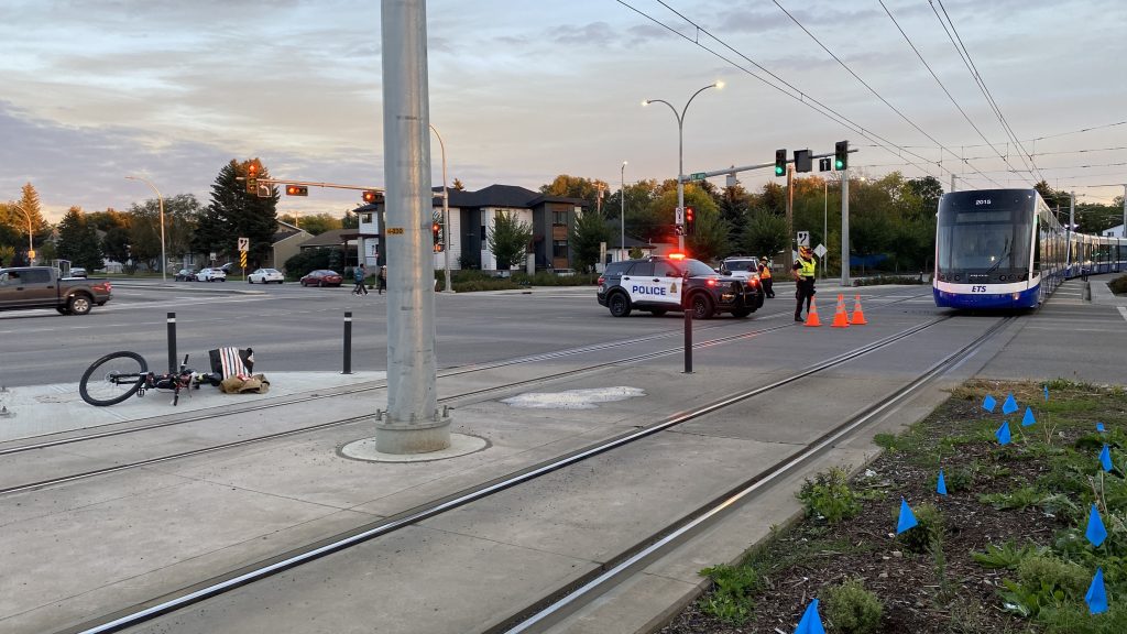 Cyclist riding against red light collides with Valley Line SE train, police say