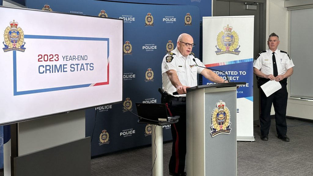 Overall crime down, violent crime up: Edmonton police 2023 data