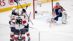 Marchand scores twice, Panthers lead Stanley Cup final 3-2 after defeating Oilers in Game 5