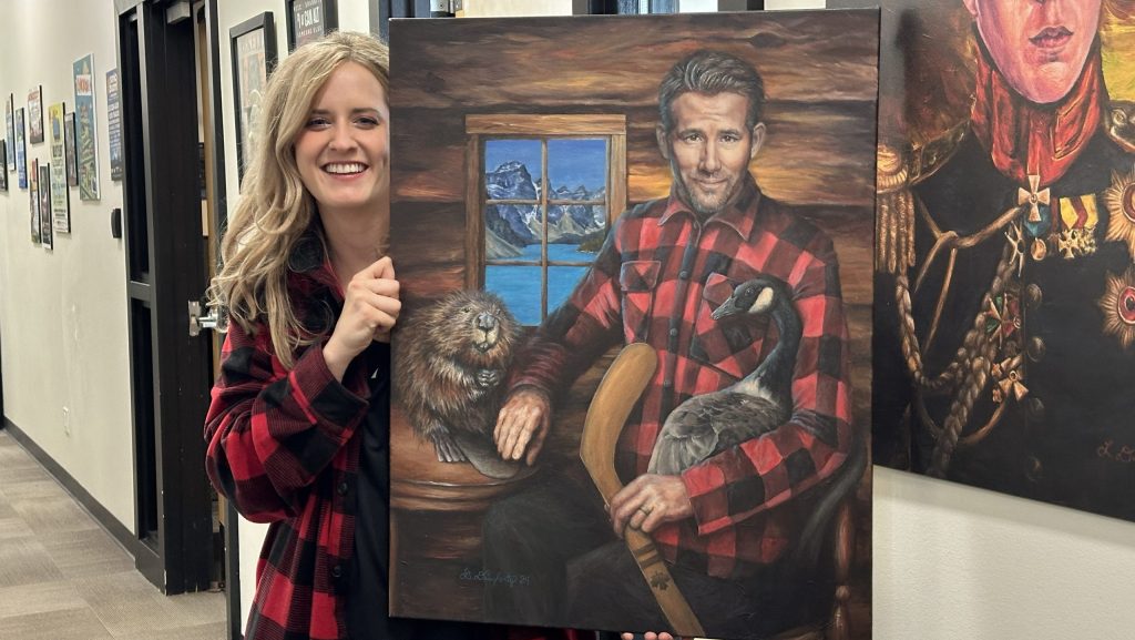Beaver, hockey stick and Ryan Reynolds: Edmonton radio host unveils truly Canadian portrait
