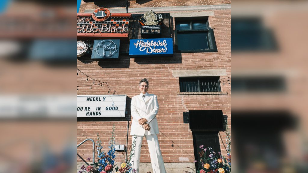 Musician k.d. lang gets personal sign at Edmonton's Neon Museum