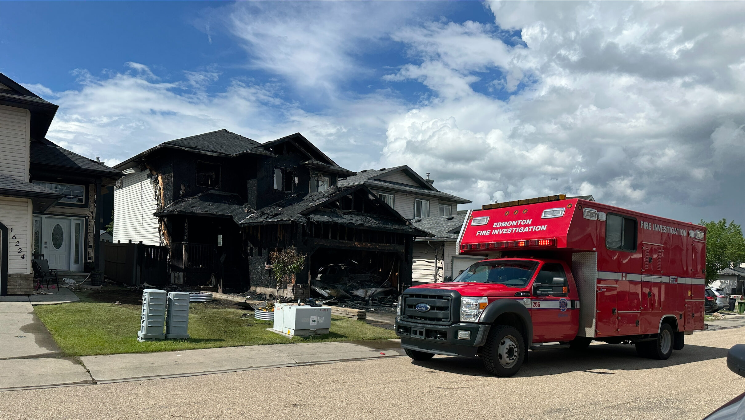 Home damaged by fire in northeast Edmonton